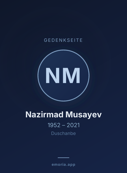 Gedenkportrait von Nazirmad Musayev