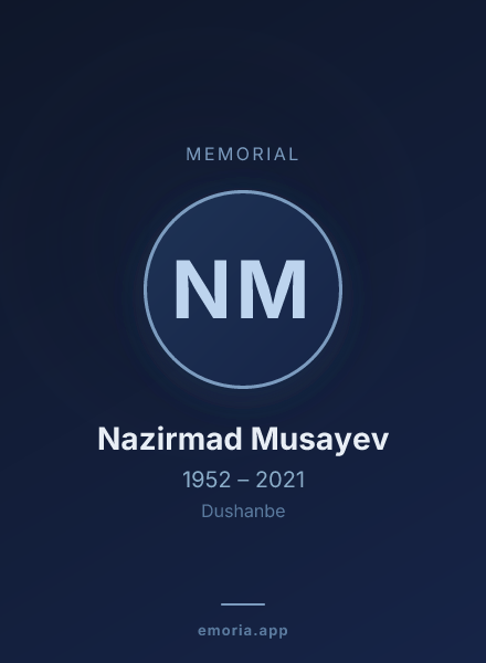 Memorial portrait of Nazirmad Musayev