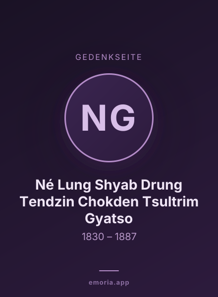 Gedenkportrait von Né Lung Shyab Drung Tendzin Chokden Tsultrim Gyatso