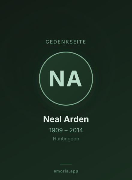 Gedenkportrait von Neal Arden