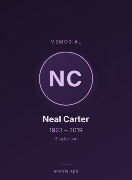 Memorial portrait of Neal Carter