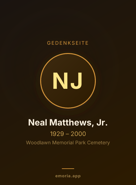 Gedenkportrait von Neal Matthews, Jr.