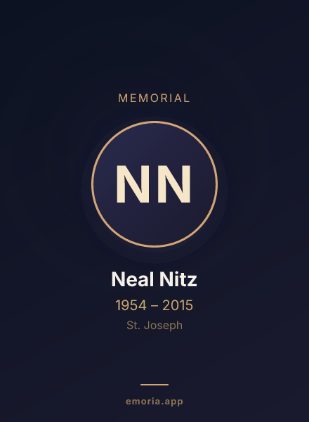 Memorial portrait of Neal Nitz