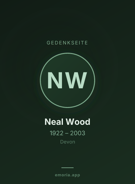 Gedenkportrait von Neal Wood