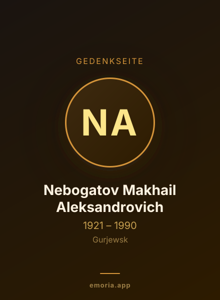 Gedenkportrait von Nebogatov Makhail Aleksandrovich