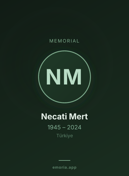 Memorial portrait of Necati Mert