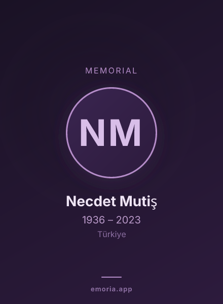 Memorial portrait of Necdet Mutiş