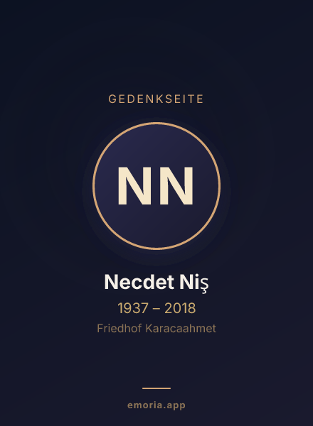 Gedenkportrait von Necdet Niş