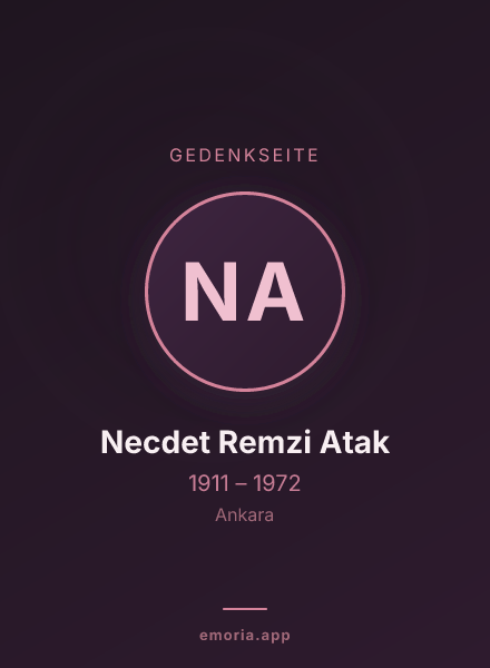 Gedenkportrait von Necdet Remzi Atak