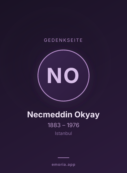 Gedenkportrait von Necmeddin Okyay