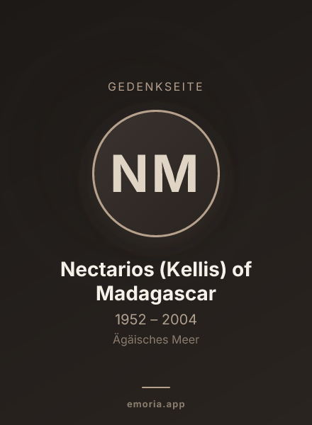 Gedenkportrait von Nectarios (Kellis) of Madagascar