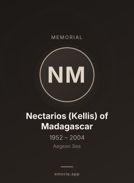 Memorial portrait of Nectarios (Kellis) of Madagascar
