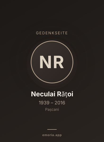 Gedenkportrait von Neculai Rățoi