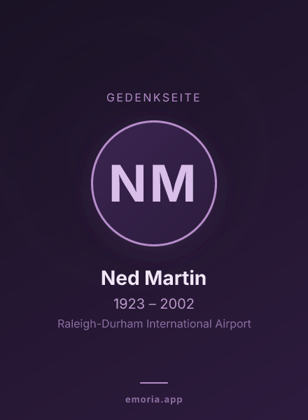 Gedenkportrait von Ned Martin