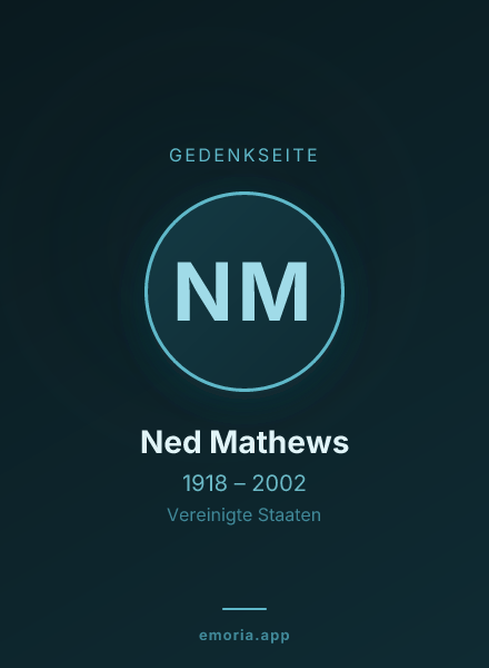 Gedenkportrait von Ned Mathews