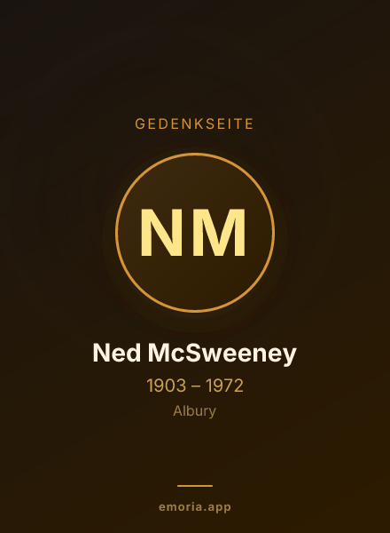 Gedenkportrait von Ned McSweeney