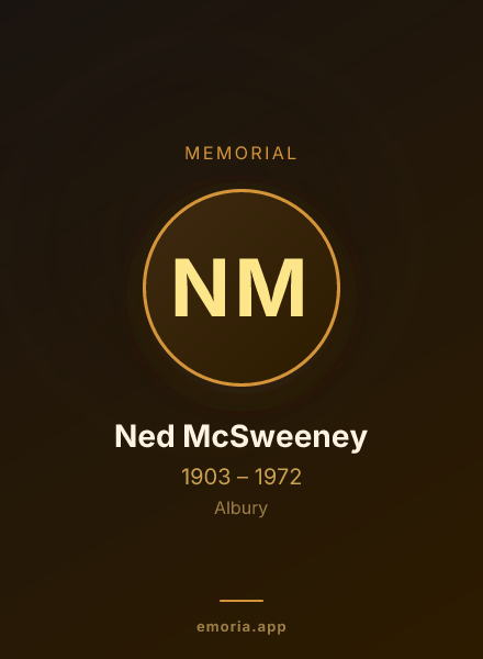 Memorial portrait of Ned McSweeney