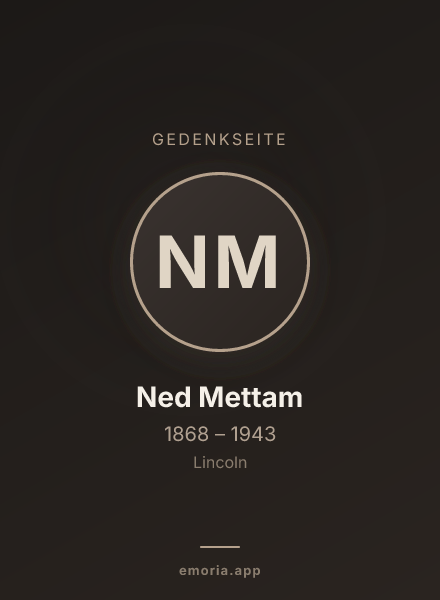 Gedenkportrait von Ned Mettam