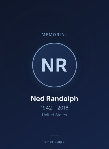 Memorial portrait of Ned Randolph