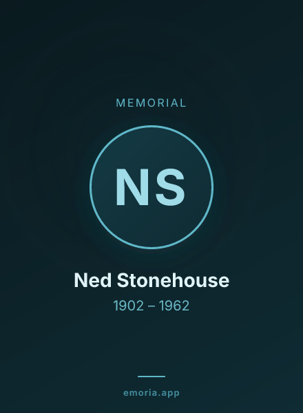 Memorial portrait of Ned Stonehouse
