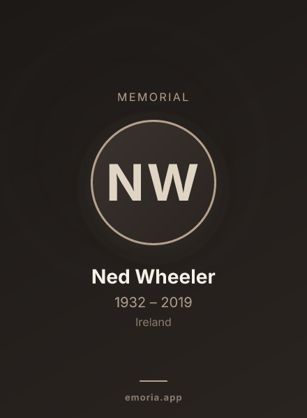 Memorial portrait of Ned Wheeler