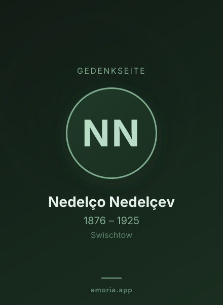 Gedenkportrait von Nedelço Nedelçev