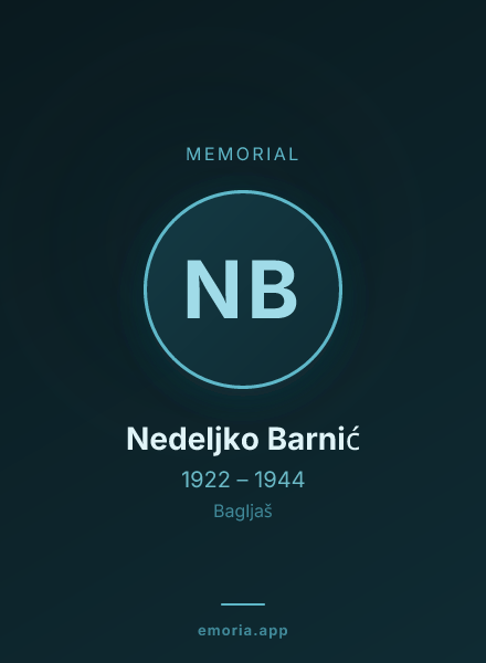 Memorial portrait of Nedeljko Barnić