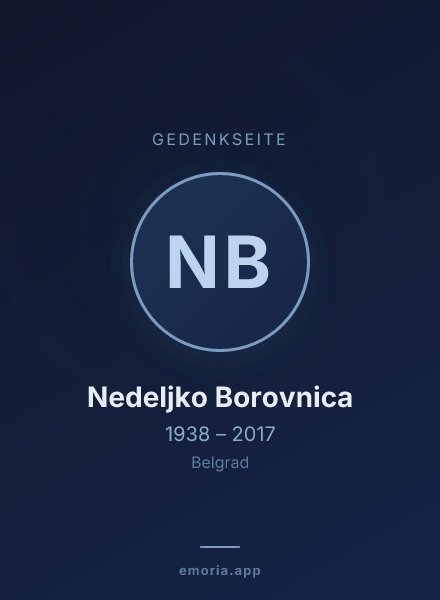 Gedenkportrait von Nedeljko Borovnica