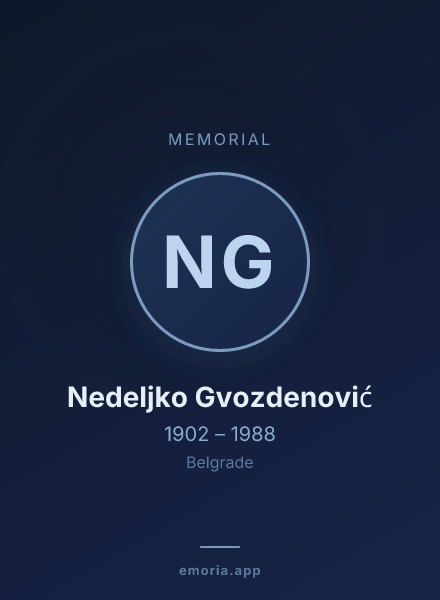 Memorial portrait of Nedeljko Gvozdenović