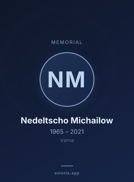 Memorial portrait of Nedeltscho Michailow