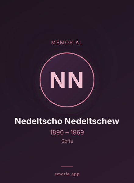Memorial portrait of Nedeltscho Nedeltschew