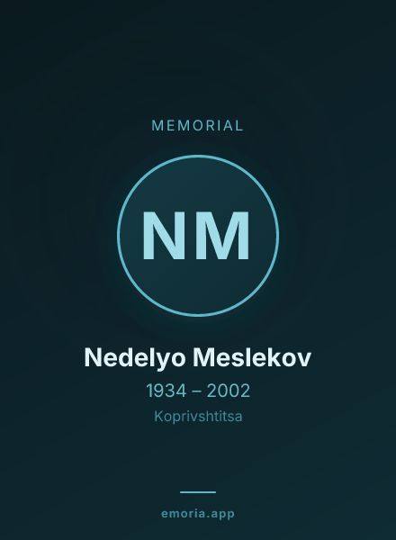 Memorial portrait of Nedelyo Meslekov