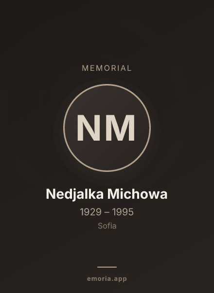 Memorial portrait of Nedjalka Michowa