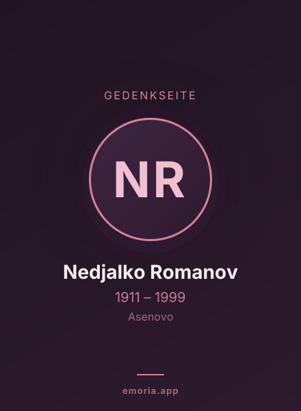 Gedenkportrait von Nedjalko Romanov