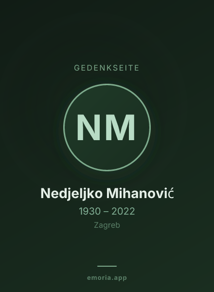 Gedenkportrait von Nedjeljko Mihanović