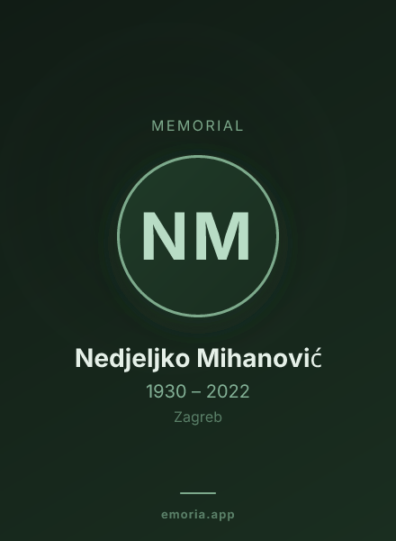 Memorial portrait of Nedjeljko Mihanović