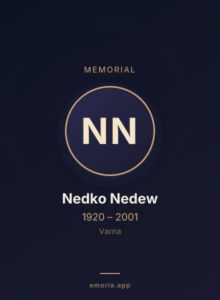 Memorial portrait of Nedko Nedew