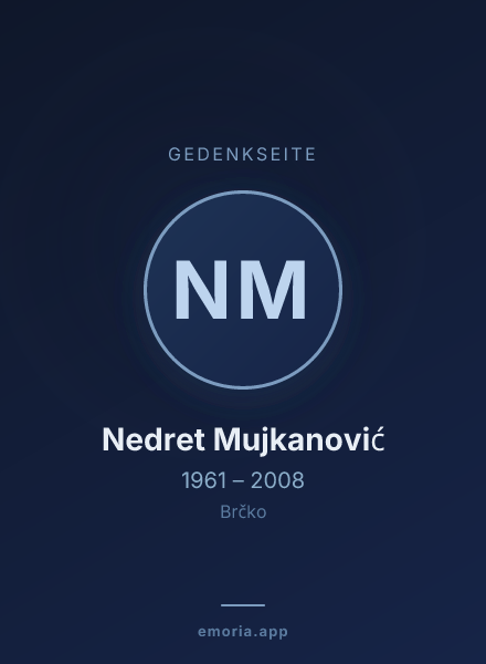 Gedenkportrait von Nedret Mujkanović