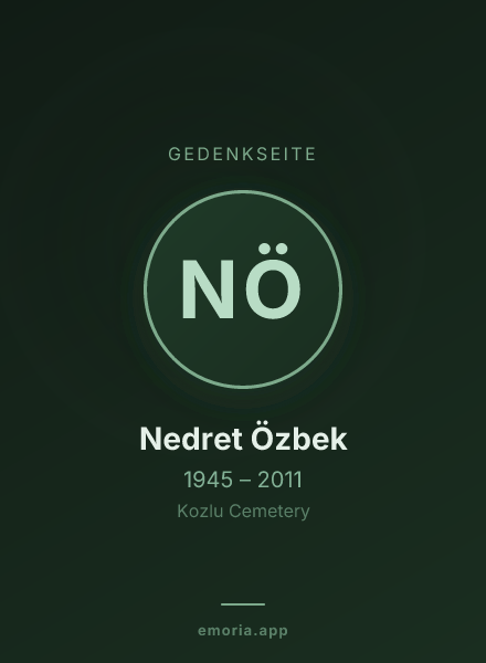 Gedenkportrait von Nedret Özbek