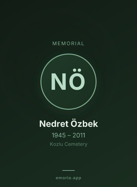 Memorial portrait of Nedret Özbek