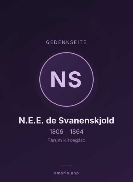 Gedenkportrait von N.E.E. de Svanenskjold