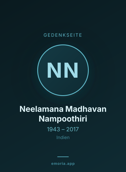 Gedenkportrait von Neelamana Madhavan Nampoothiri