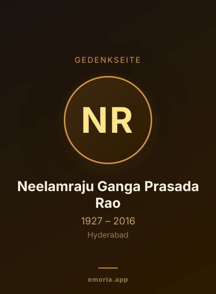 Gedenkportrait von Neelamraju Ganga Prasada Rao