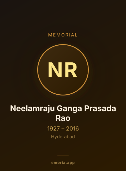 Memorial portrait of Neelamraju Ganga Prasada Rao