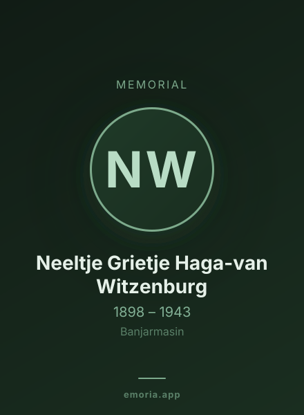 Memorial portrait of Neeltje Grietje Haga-van Witzenburg