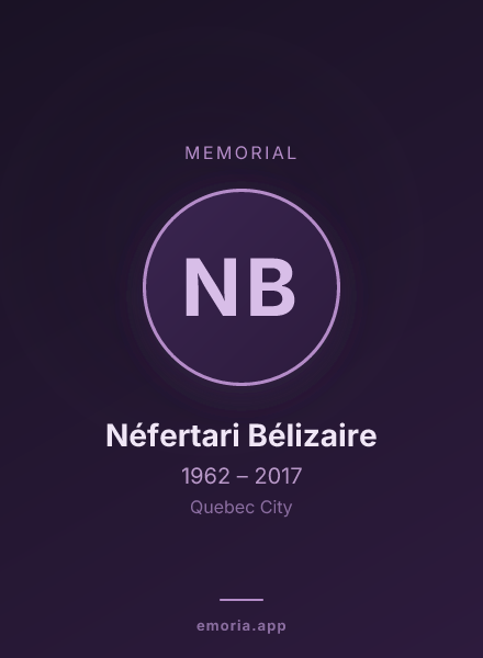 Memorial portrait of Néfertari Bélizaire