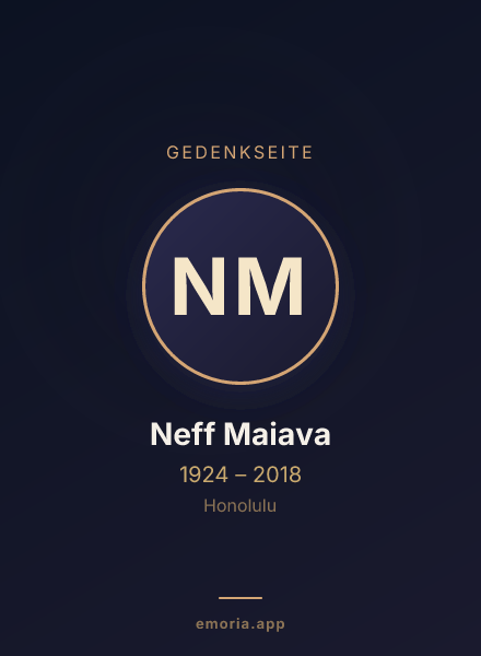 Gedenkportrait von Neff Maiava