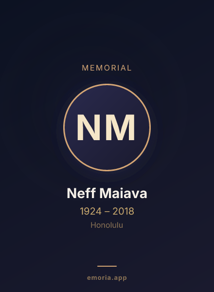 Memorial portrait of Neff Maiava