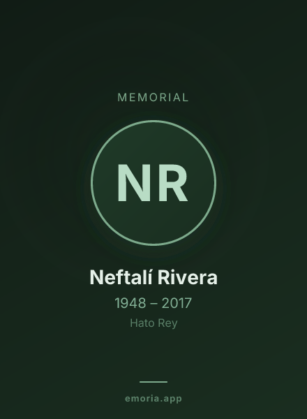 Memorial portrait of Neftalí Rivera
