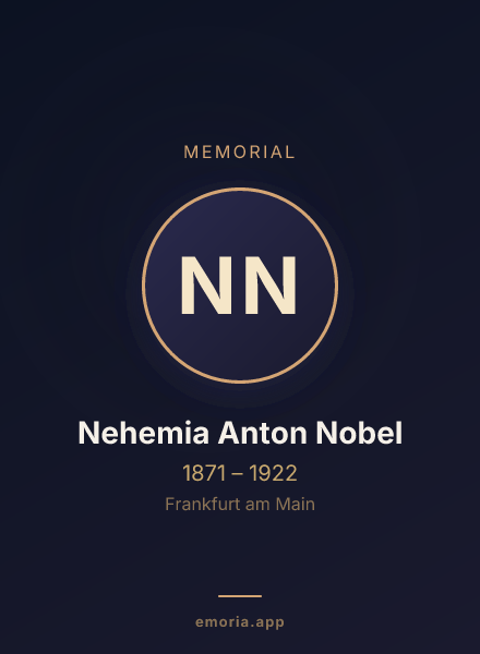Memorial portrait of Nehemia Anton Nobel